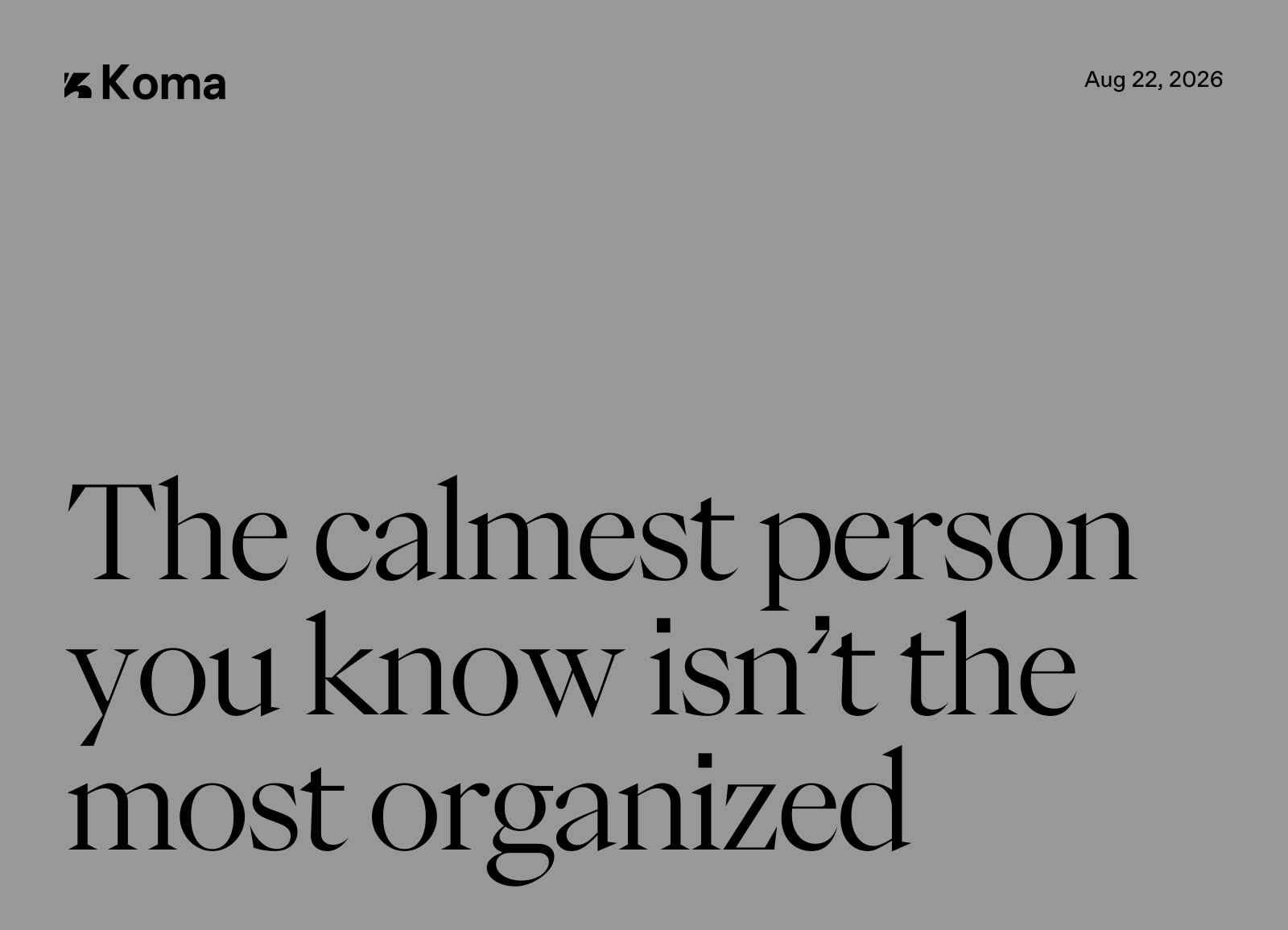 09 The Calmest Person In The Room