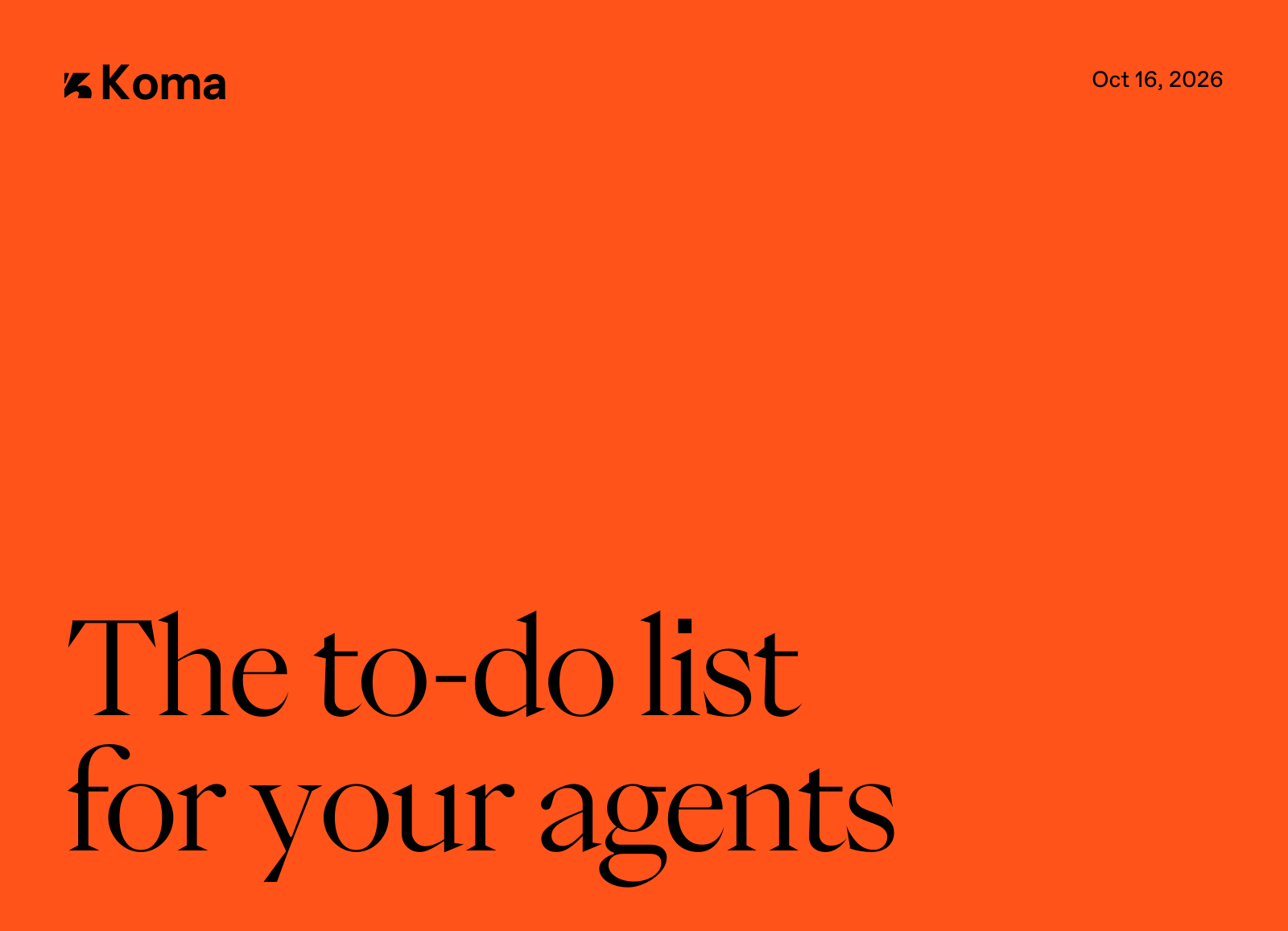 The To Do List For Your Agents Cover